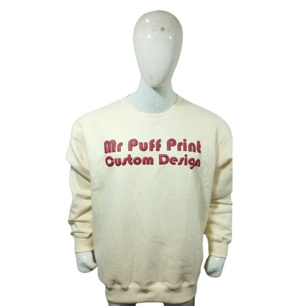 custom puff print sweatshirt