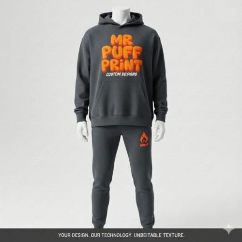 Custom puff print tracksuit